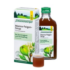 Schoenenberger - Manna-Feigen-Sirup - 1x 200 ml Glasflasche - Lebensmittel für besondere medizinische Zwecke (bilanzierte Diät) - das Harz der Manna-Esche fördert die normale Darmtätigkeit