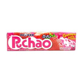 UHA Puccho Puchao Chewy Candy 1.76oz Cola Ramune Soda Grape Melon Mango Japan - Strawberry