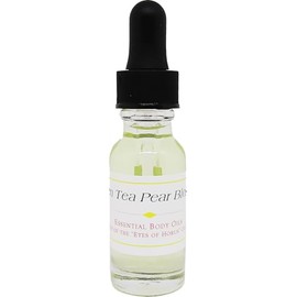 Green Tea Pear Blossom - Type V.W. For Women Scented Body Oil Fragrance [Glass Dropper Top - Light Green - 1/2 oz.] - ID#38810