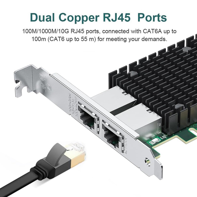 ipolex Dual RJ45 Copper Ports for Intel X540-T2, 10GbE Converged