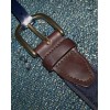 YRI NEW YRI Embroidered Canvas & Leather Ribbon Golf Belt