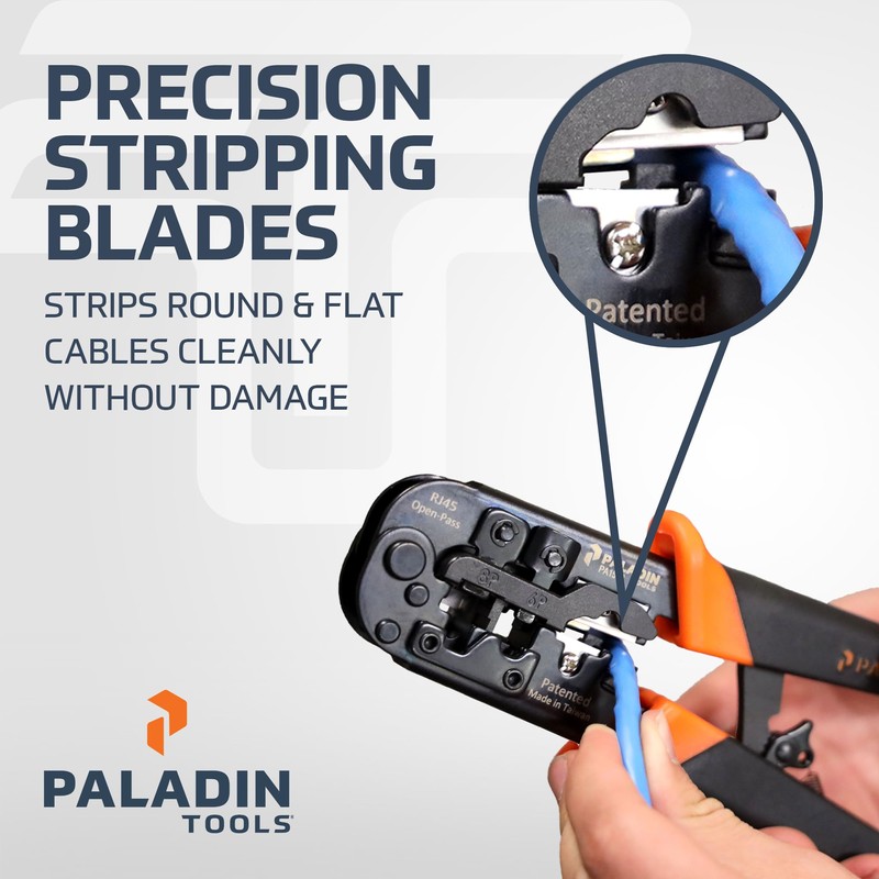 Paladin Tools PA1562 All-in-One Wire Crimper Tool – RJ45, RJ11,