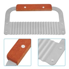 Stainless Steel Soap Cutter Crinkle Wax Cutter Wavy Cutting Machine Cutting Tool with Hardwood Handle for Soap Loaf