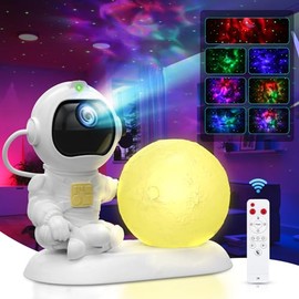 VUENICEE VUENICEE Astronaut Galaxy Projector, Nebula Projector, Astronaut Projector, Star Projector with Timer and Remote Control, USB Powered Spaceman Light Projector,for Children and Adults