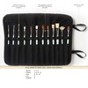 12 pcs Professional Paint Brush Set, Natural Hog Hair and