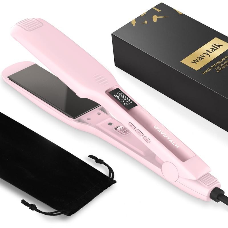 Wavytalk Hair Straightener 1.75 Inch for Effortless Straightening:_hot pink-v6