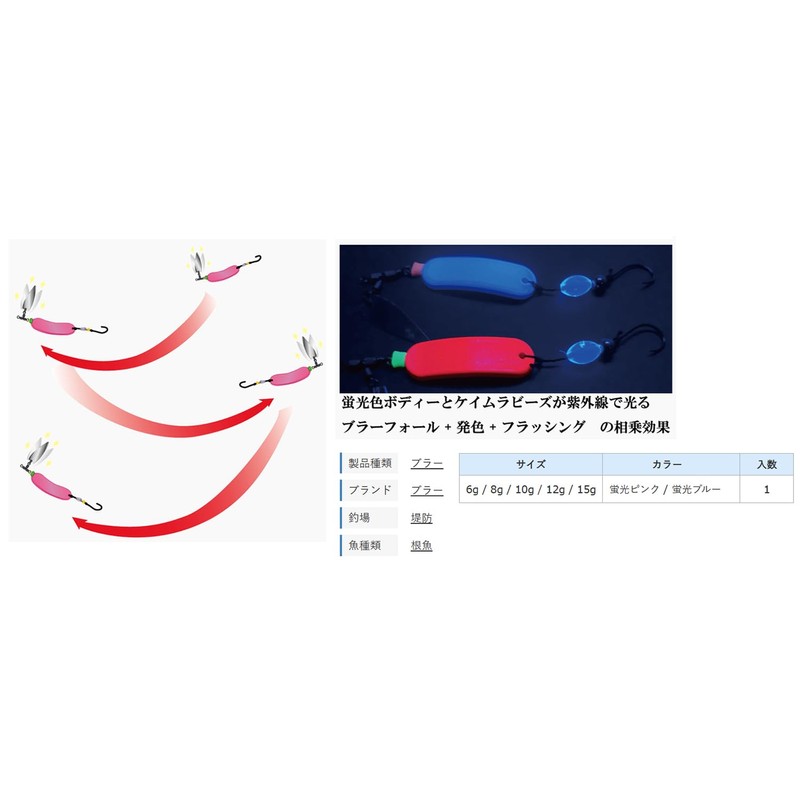 Fujiwara Blade Blur, 0.3 oz (8 g), Fluorescent Blue