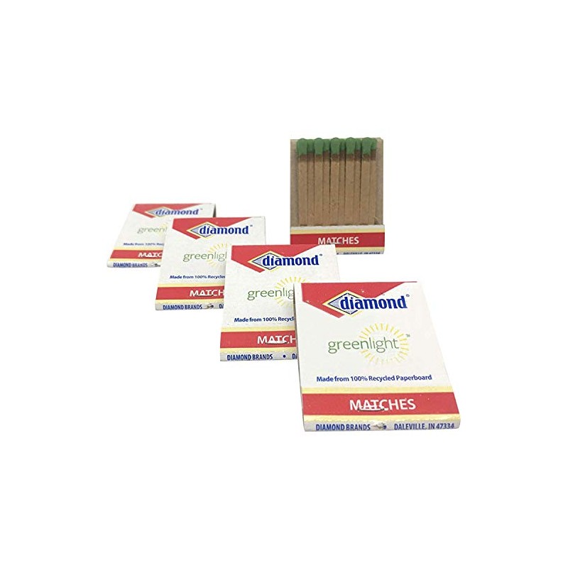 Diamond Deluxe Greenlight Match Books - 1000 Matches