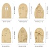 DAKFOOK 60 Pcs Mini Wooden Unpainted Fairy Doors, 6 Styles,