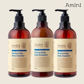 Aminni Moisturizing Body Cleanser 500ml 2 bottles + Body Emulsion 500ml 1 bottle / 아미니 모이스처라이징 바디클렌저500ml 2개+바디에멀젼500ml 1개