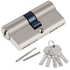 Profile Cylinder Double Cylinder Lock Cylinder 30/30 Metal Silver Knob