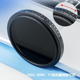 JJC Variable ND Filter, 55mm Dimming Filter, ND2-2000 Adjustable, 18 Layer Multi-Coating, Compatible with Sony FE 28-70mm E 18-135mm FE 35mm F1.8 / Nikon AF-P DX 18-55mm / Canon EF-M 11-22mm EF-M