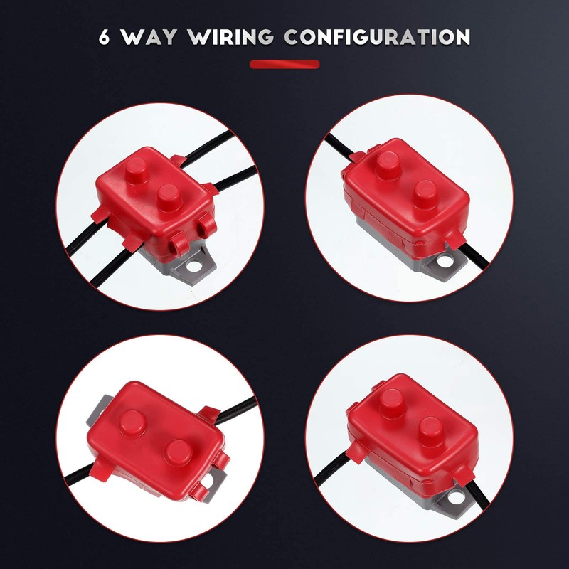 4 Pieces DC 12V - 24V Automatic Reset Circuit Breaker