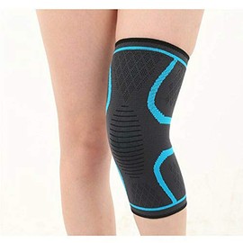 SUPERTOOL Knee Support Sleeves, Compression Knee Recovery Sleeves 1 Pair, Protector and Support for Running, Jogging, Cycling, Hiking, Workouts (Light Blue, M)