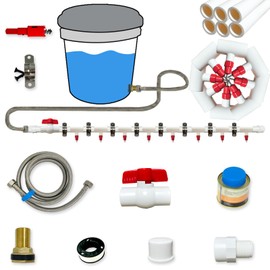 DIY Chicken Watering System - 1/2" PVC Tee Fittings and Chicken Waterer Nipples with PVC Pipe, Stainless Steel Hose, Automatic Chicken Waterer Feeder Kit for Chicken, Duck, Quail