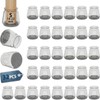 BRIOTA 32 Pcs Chair Leg Floor Protectors, Clear TPE Caps
