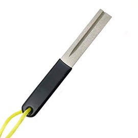 Black Double Side Diamond Sharpener Carp Fishing Hook Sharpening Tool Tackle Hone Stone Fish Hook Grinding File