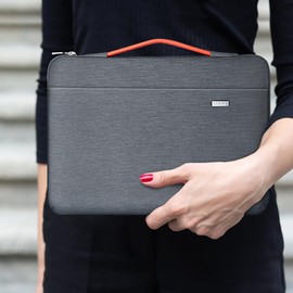 LANDICI 360°Laptop Sleeve Case 14 15 Inch Compatible with MacBook Air 15 M2/M3/M4 2022-2025, MacBook Pro 15, Hp chromebook 14, Waterproof Computer Bag Cover with Handle, Grey