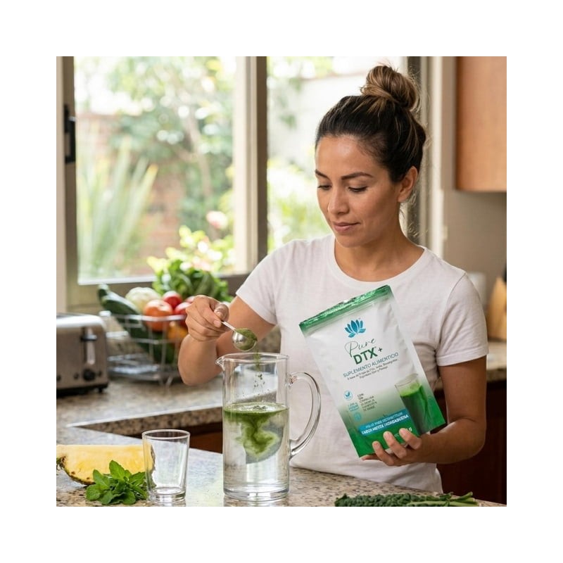 Clorofila en polvo Espirulina Menta Hierbabuena 210 g DTX Pure