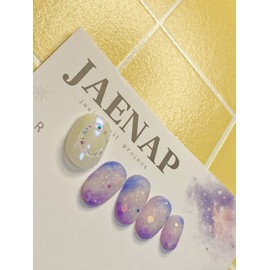 [Janef] Janef Nail Tips Mysterious  Make the Milky Way All-Suzero - Nail Stickers (24 x 1) 2 sheets / [재네프]재네프 네일팁 오묘한은하수를 올수제로 - 네일 스티커(24개1매)2매