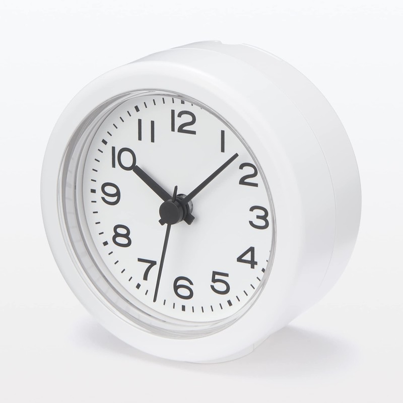Muji MJ-BC2 12046745 Analog Bass Clock, White, Width 3.4 x