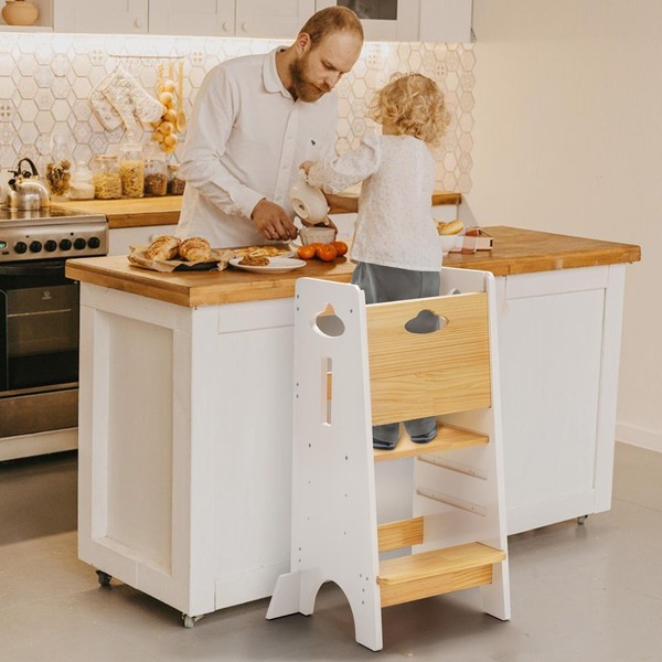 COSYLAND Toddler Standing Tower Adjustable Height - Super Stable Toddler