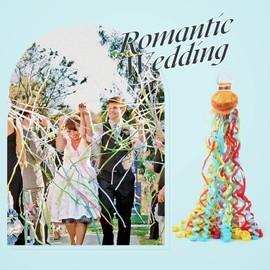 FameFame FameFame 30Pack Colorful Streamer Poppers, No Mess Multi-color Paper Crackers, Hand Throw Confetti Streamers for Birthday, Wedding, Party Celebrations