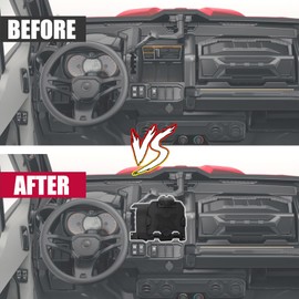 GearUp Electronic Device Holder for Can-Am Defender HD5 HD7 HD8 HD9 HD10 Max 2016-2023 Phone Tablet GPS Holder Mounts with Storage Box(NOT FIT XT Pro,Max Limited)