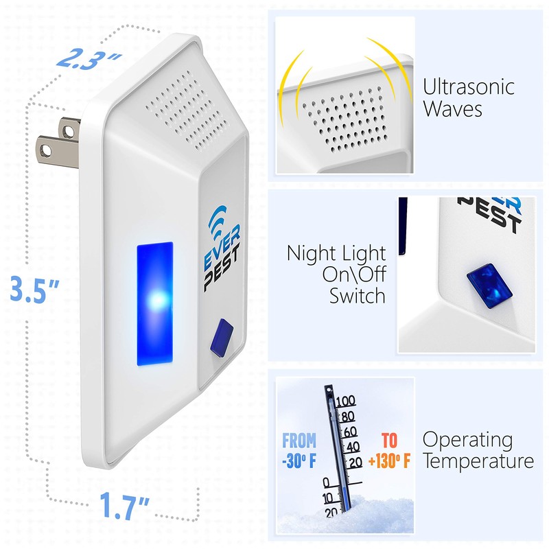 Ultrasonic Pest Control Repeller Plug in - Electronic Insect Defender
