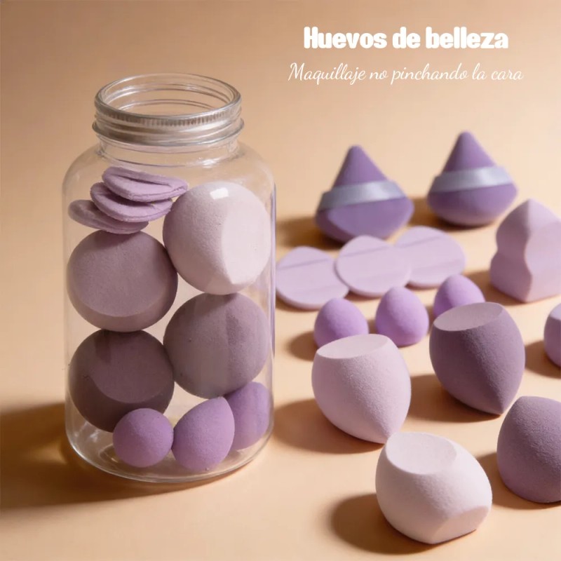 14 Kit Esponja Maquillaje En Polvo Beauty Blender