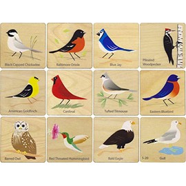 Bird Memory Tiles - Made in USA