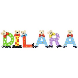 Playshoes Children's Wooden Letters Names Dilara – Assorted Colours