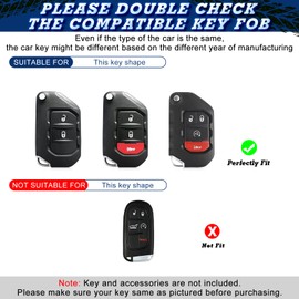 x xotic tech Blue TPU Key Fob Shell Full Cover Case Compatible with Jeep Gladiator JT Sahara JLU Wrangler JL JLU Rubicon 2 3 4-Buttons Remote Control Key