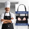 Zanfqvo Large Cooking Apron, Waterproof Apron, Black Apron, Adjustable BBQ