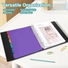 Uquelic Binder with Plastic Sleeves for Letter/A4 Size (11'' x