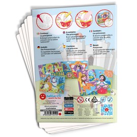 Sabbiarelli Sand-it For Fun Album Die Prinzessinnen: 5 Pre-Glued Drawings, to Paint with Sand (Sand Not Included), Sand Pictures for Children from 5+