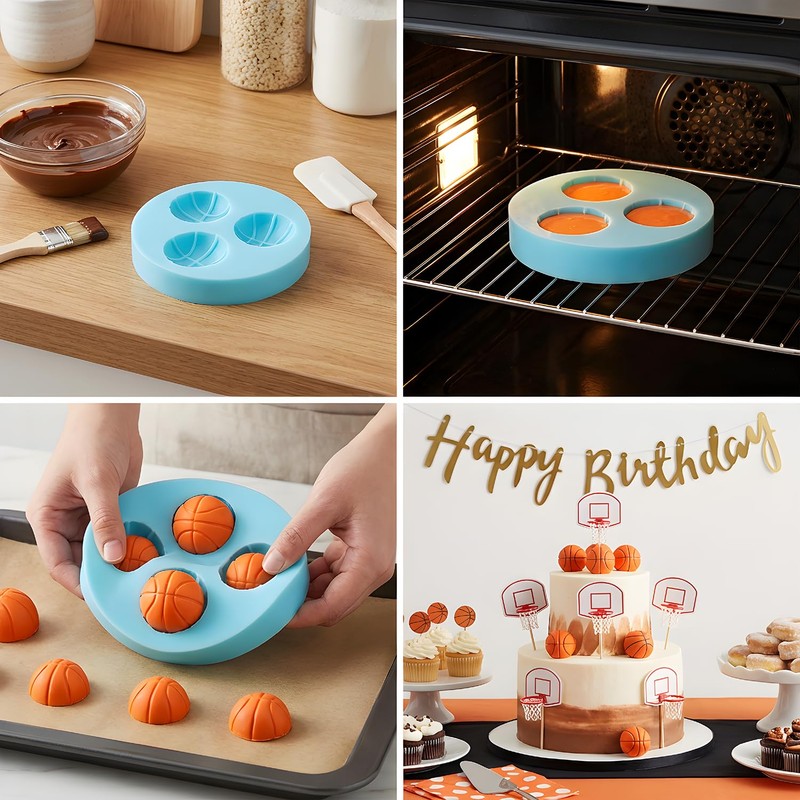 Basketball Fondant Molds Sports Theme Silicone Mold