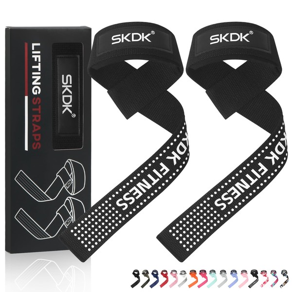 SKDK Cotton Hard Pull Wrist Lifting Straps Grips Band-Deadlift Straps