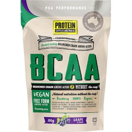 Protein Supplies Australia Branched Chain Amino Acids Powder, Grape 200 g, Grape, 200 g