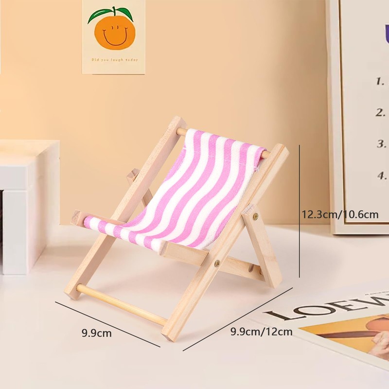 MABAHON 1pcs Phone Stand for Desk,FoldableCanvas Deckchair Dock(Pink)