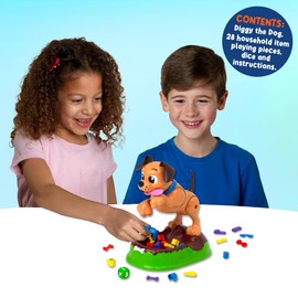 IDEAL | Diggy The Dog: Hide your treasure from the pup but be careful he might dig it up! | Kids Games | 2-4 Players | Ages 4+
