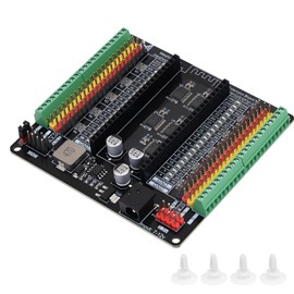 Meshnology ESP32 Breakout Board for ESP32 / ESP32-S3 WROVER WROOM/DevKitC/NodeMCU Expansion Board with Four Plastic Seals 5V 3.3V Sockets GPIO Status LED (N40)