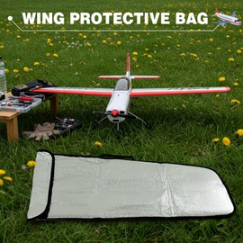 Ribbonlic Rc Plane Wing Bag 70e Bubble Layer Protection Bag for 2 Wings&Tube to Rc Airplane, 19.7 x 35.8 Inches/ 50 x 91 cm
