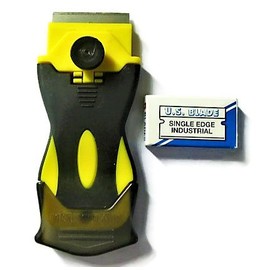Pro Razor Scraper with 5 U.S. Blade Single Edge Metal Blades