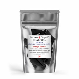 1'' Mango Butter Incense Charcoal Cones (20 Pack)