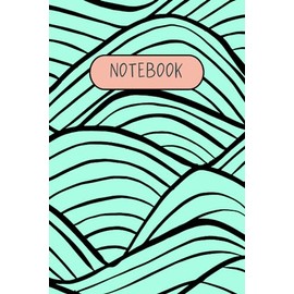 Green Modern Funky pattern Notebook: Lined book for journaling, note taking and list making.