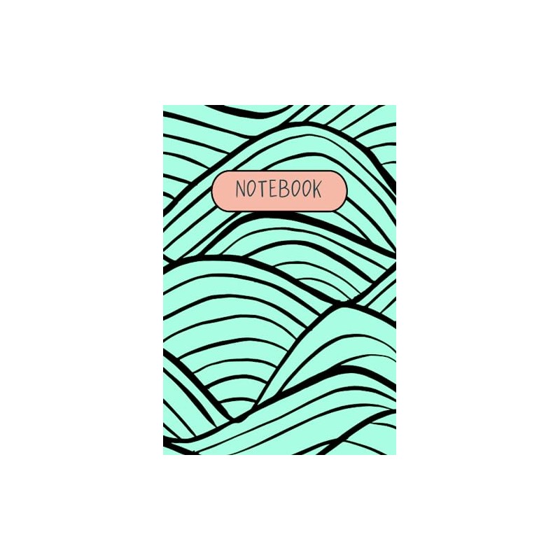 Green Modern Funky pattern Notebook: Lined book for journaling, note