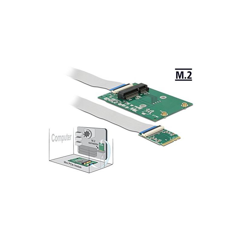 Delock Converter M.2 Key A+E Connector > 1 x Mini