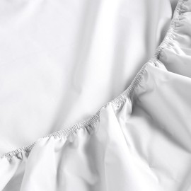 Christy 200TC Organic Single Fitted Sheet | Classic White | 100% Certified Organic Cotton Bedding | Super Soft and Smooth Bed Linen