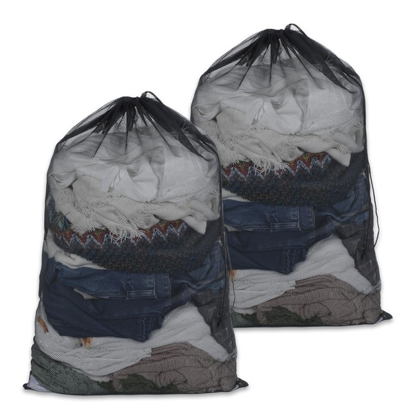 2 Pack Large Mesh Laundry Bags 23 x 35 Inches